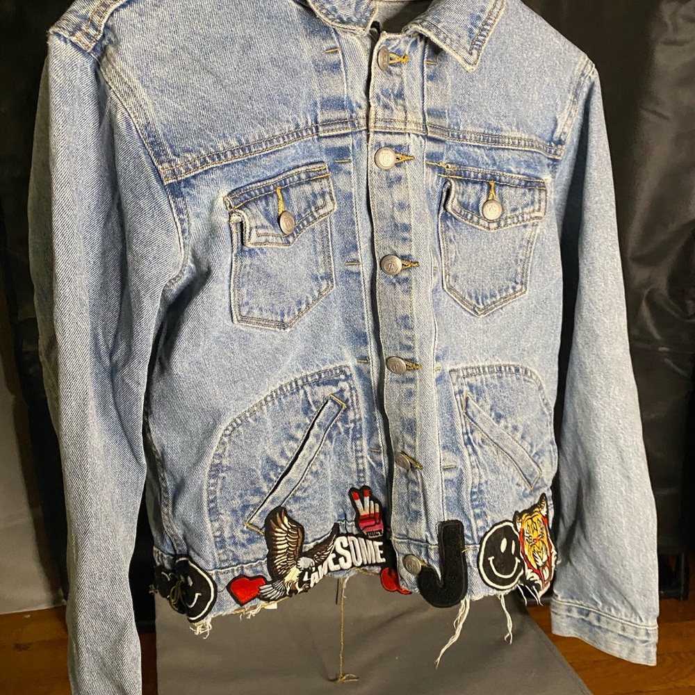 Embroidered Blue Jean Jacket